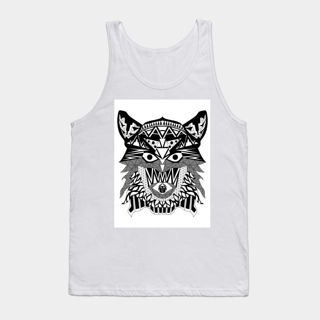 wolf wolves ecopop lone ranger Tank Top by jorge_lebeau